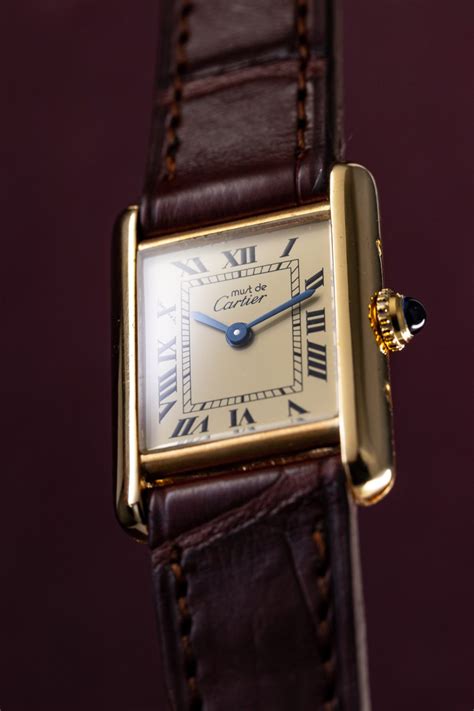 cartier tank vermeil for sale.